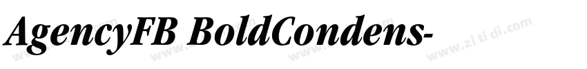 AgencyFB BoldCondens字体转换